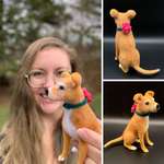 image for Nervous to show my face, but proud of my needle felted dog sculpture and wanted to share.