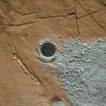 image for A hole drilled on Mars