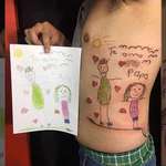 image for Man tattooed his daughter’s last drawing before she passed away
