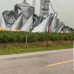 image for Grain bins in Iowa, USA after 80+ mph(128+ kmh) winds. 2020.