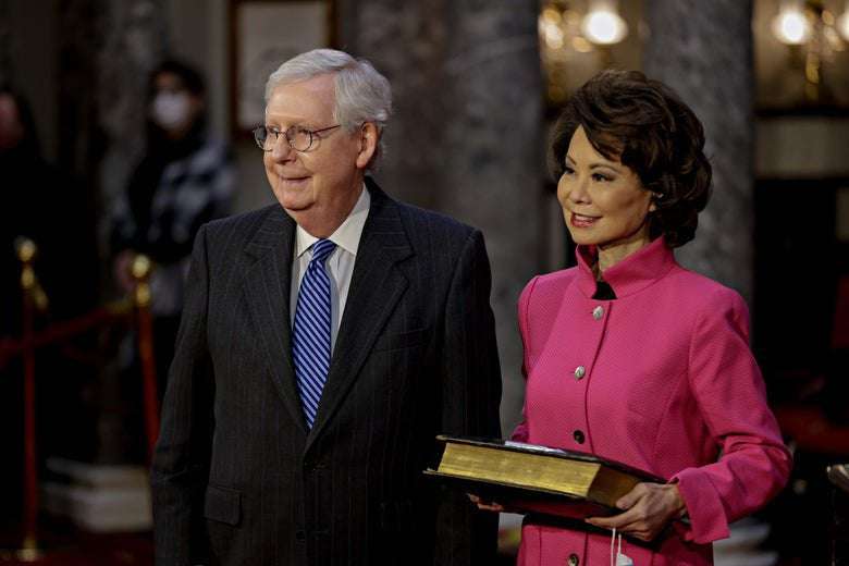 image for Ethics Report Finds Elaine Chao Used Trump Cabinet Post to Promote Family Interests
