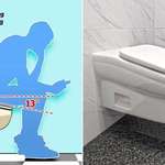 image for Say goodbye to comfort breaks! New downward-tilting toilets are designed to become unbearable to sit on after five minutes.