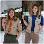 image for I just became one of the first girl Eagle Scouts. I am also a Girl Scout, and I have earned the Girl Scout Gold Award (Girl Scout's equivalent of the Eagle Rank). This makes me one of a handful of people to ever be an Eagle Scout AND a Gold Award Girl Scout. A huge step for girls everywhere.