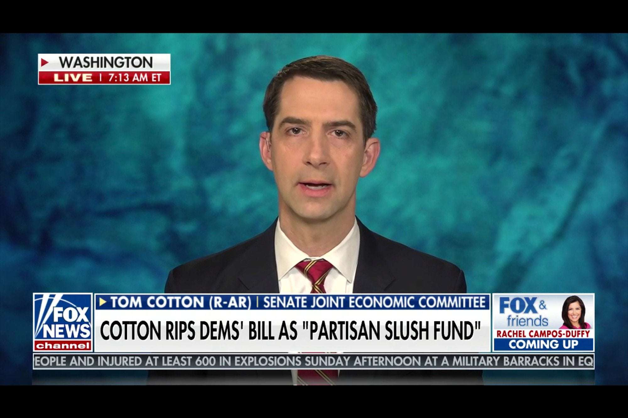 image for Tom Cotton Blasts Relief Checks to Prisoners But Supported Them Under Trump