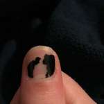 image for My nail polish chipped and turned into what looks like a hunched over man and a gorilla