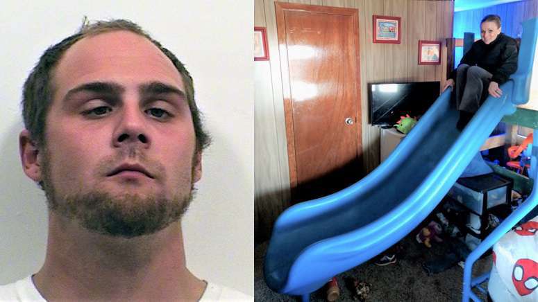 image for Police: Man stole 400-pound slide from playground, mounted it on bunkbed