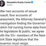 image for AOC says disgraced Governor of New York, Andrew Cuomo, must immediately resign