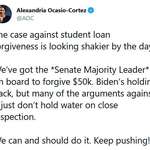 image for AOC says Biden's arguments against student loan forgiveness are looking shakier by the day