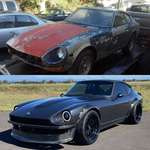 image for Before and after of my 8 year project (1972 Datsun 240z Restomod)