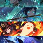 image for At the start of the year I decided to make banner art for every Genshin characters and these are the ones I've done so far.