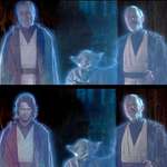 image for I’ve recently been made aware that a lot of younger Star Wars fans (understandably) aren’t aware that Sebastian Shaw was the original ghost of Anakin, and that Hayden was edited onto Sebastian’s body in 2004. So this is for those who might not know!