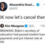 image for AOC demands Biden immediately cancel all student loan debt by executive order