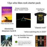 image for 13 year old who likes rock starter pack