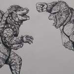 image for My son's version of the real godzilla vs kong