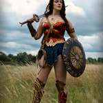 image for My Wonder Woman Cosplay - I made the costume by hand myself from Leather and Metal!