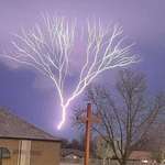 image for Lightning bolt last night outside of my church