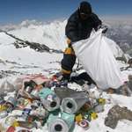 image for Mount Everest is covered in waste, including 26,500 lbs of human excrement. The Nepalese government now requires climbers to pack 8kg of waste when descending the mountain.