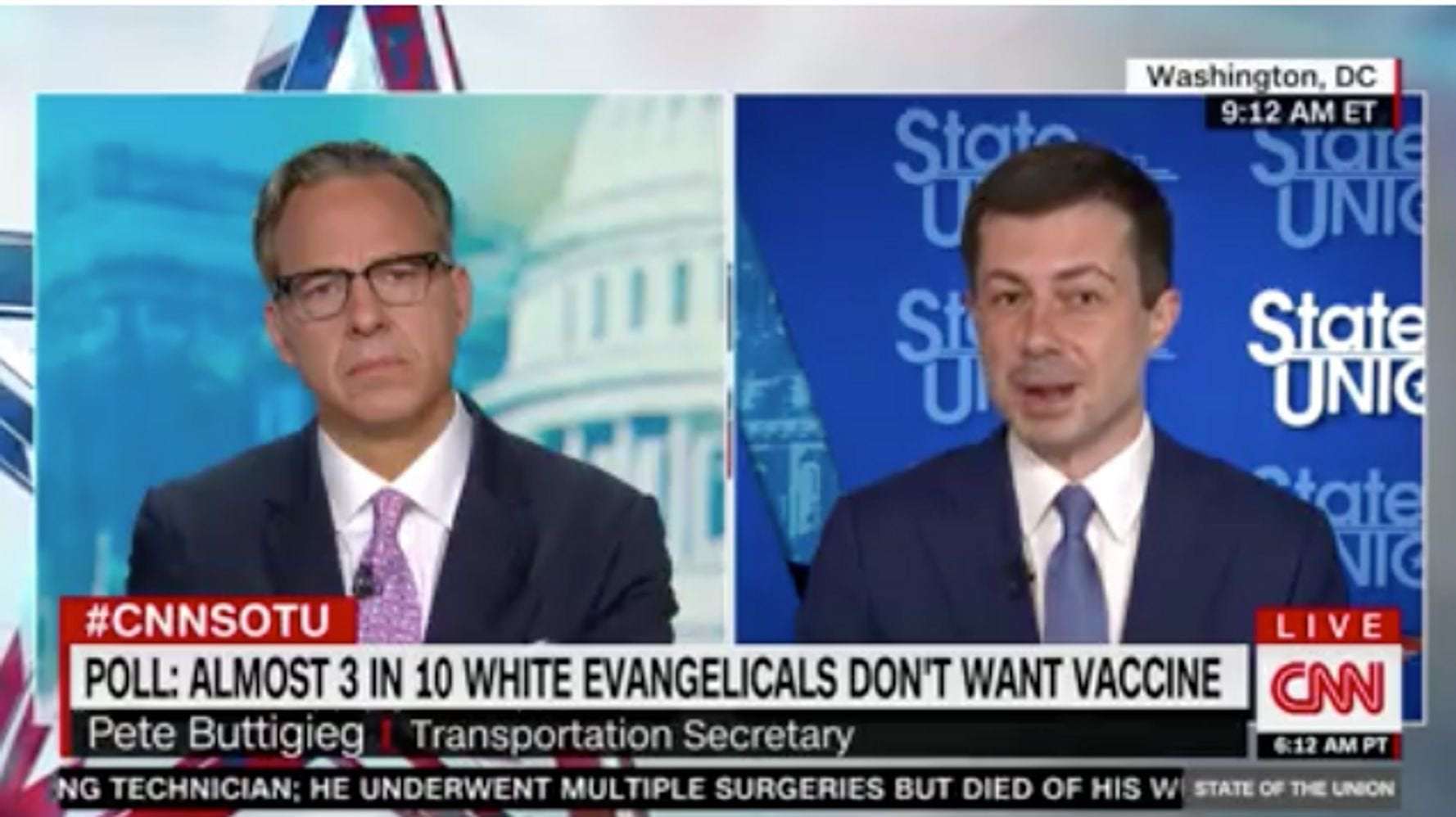 image for Pete Buttigieg To Reluctant Evangelicals: 'Maybe A Vaccine Is Part Of God's Plan'