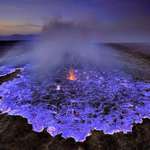 image for Ethiopian Volcano burns blue.