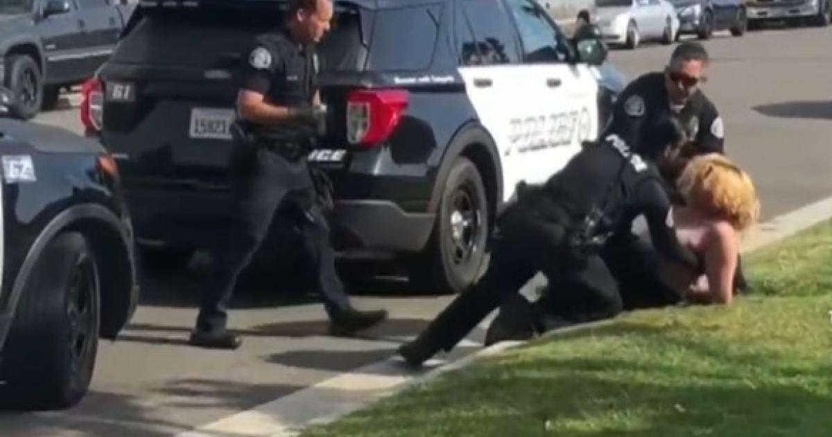image for L.A. area cop seen on video punching handcuffed woman twice in face