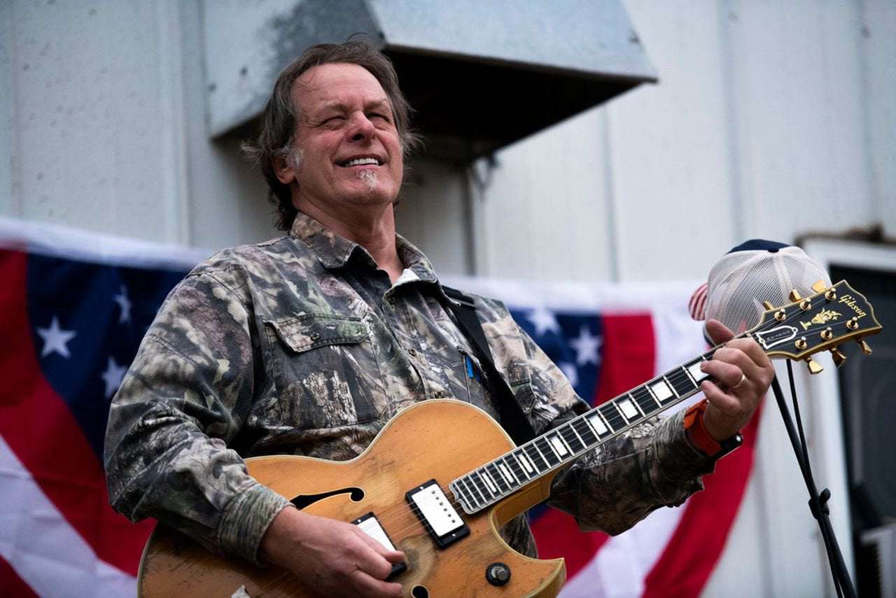 image for Ted Nugent performed inside Florida anti-mask supermarket days before saying he has COVID-19
