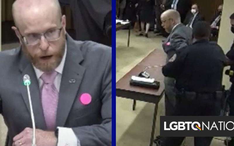 image for Concerned father arrested while peacefully testifying against Arkansas trans health care ban