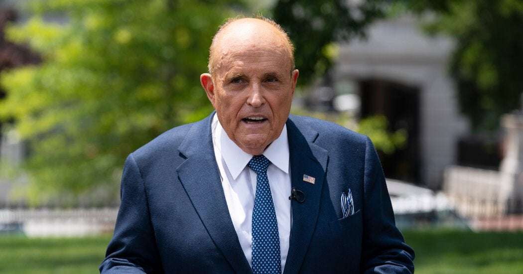 image for F.B.I. Searches Giuliani’s Home and Office, Seizing Phones and Computers