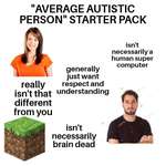 image for "Average autistic person" starter pack