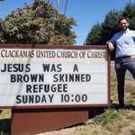 image for Sign in front of church. Milwaukie, Oregon