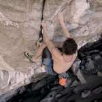 image for Pro climber uses a 'Knee-Bar' to bring blood back to his forearms.