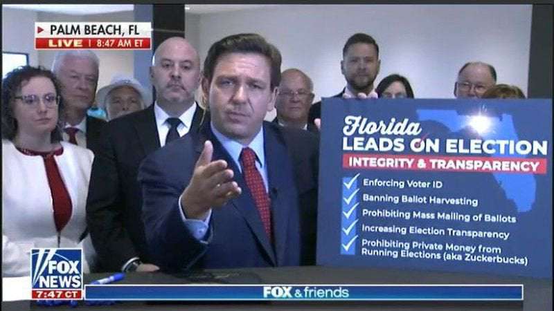 image for Did DeSantis violate First Amendment with Fox News-only bill signing?