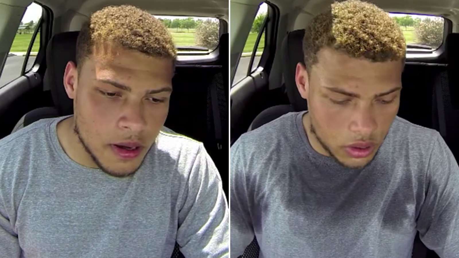 image for NFL's Tyrann Mathieu suffers in hot car to promote pet safety