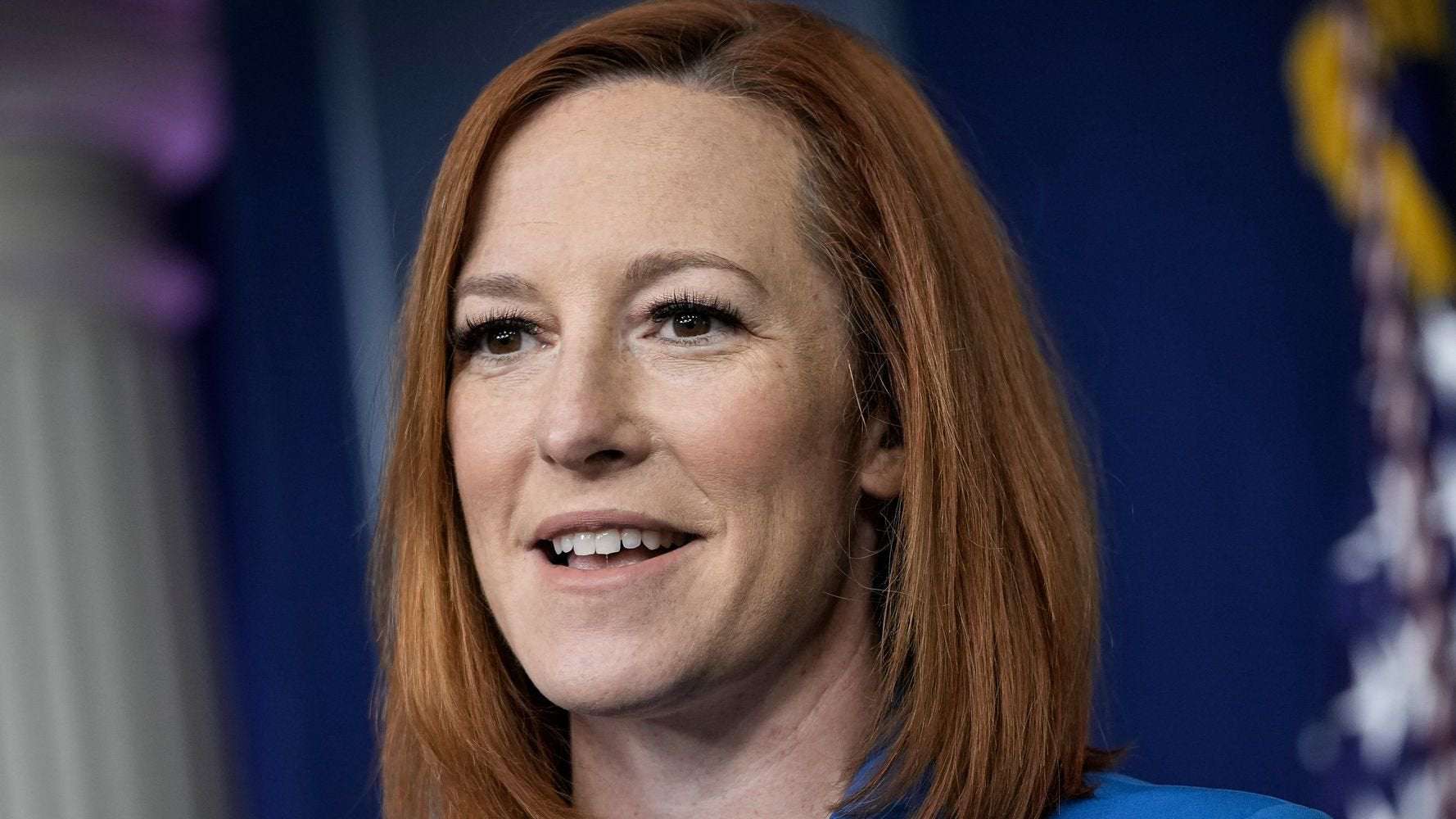 image for Newsmax Reporter Tries Trump's 'People Are Saying' Line. Jen Psaki Isn't Having It.