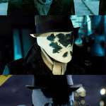 image for In Watchmen (2009), the patterns on Rorschach's mask constantly shift around and show various images of my parents fighting
