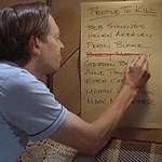 image for In Billy Madison (1995), when Danny (Steve Buscemi) crosses off Billy’s name off of his “people to kill” list, the remaining names on the list are the producer of the movie and various other production crew members.