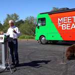 image for For making a bear sit out in a paved lot all day for a campaign that has nothing to do with bears