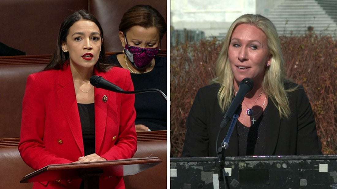 image for Since-deleted video shows Marjorie Taylor Greene harassing Alexandria Ocasio-Cortez's office during 2019 Capitol Hill visit