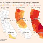 image for [OC] Maps showing water shortages during May have become increasingly extreme in California