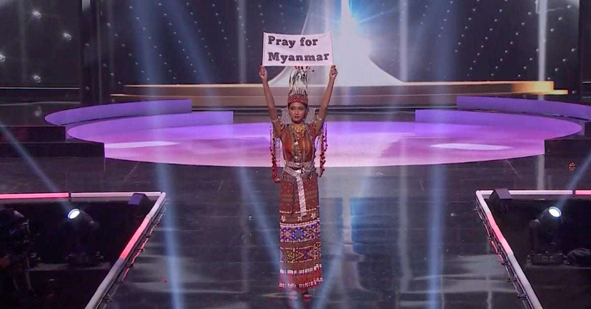 image for At Miss Universe pageant, Myanmar’s contestant pleads “our people are dying”