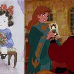 image for In Anastasia (1997), the drawing that Anastasia gives to her grandmother is based on a 1914 painting created by the real princess Anastasia.