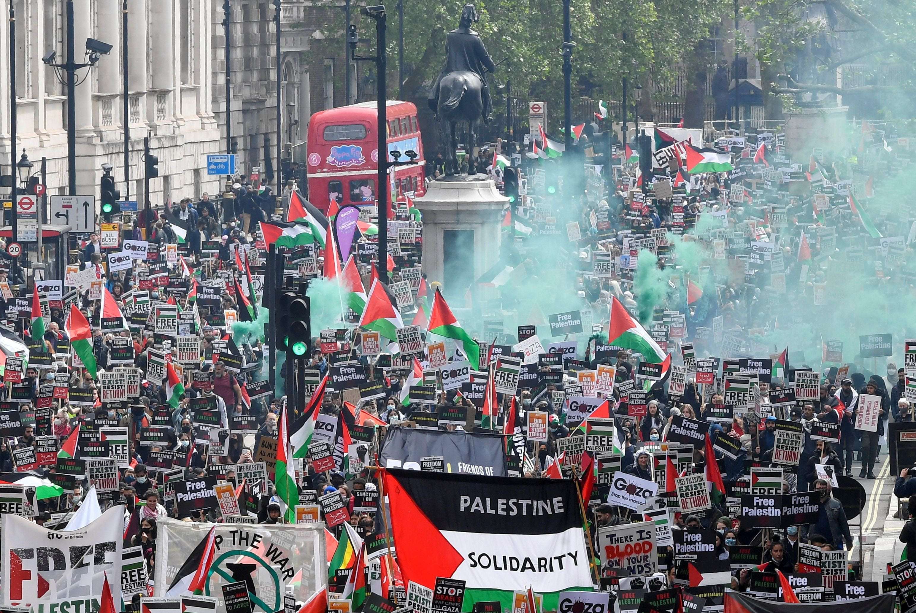image for Tens of thousands attend largest pro-Palestine march in British history