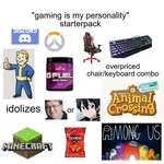 image for "gamer" personality starter pack