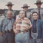 image for 2 years ago I posted a photo here that my grandfather had taken of The Three Stooges in Yellowstone. Yesterday a Yellowstone librarian messaged me on Reddit with more photos of my grandfather with The Three Stooges that we had never seen before. He’s the park ranger in the middle. 1969.