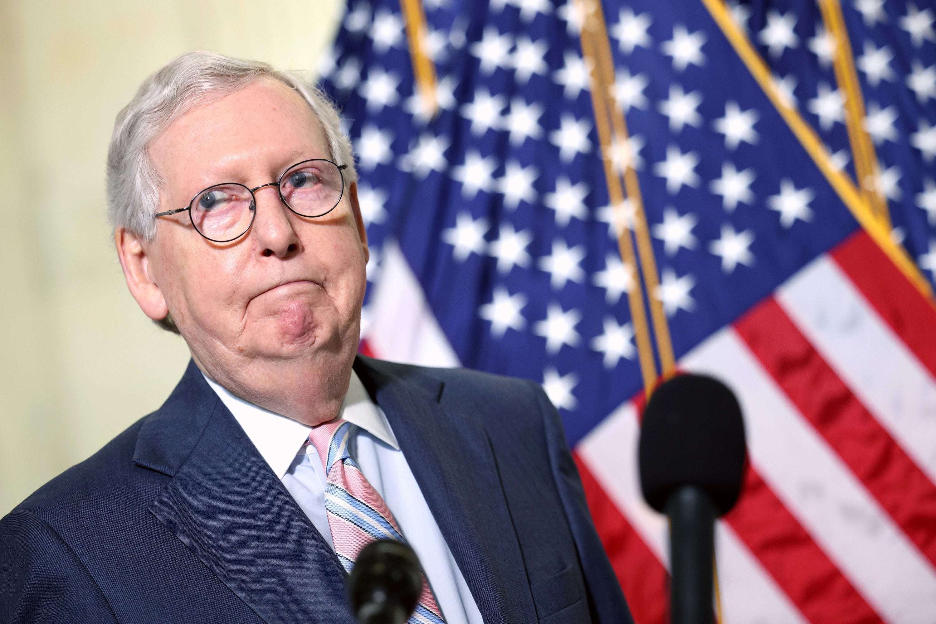 image for Mitch McConnell Saw the Insurrection Clearly and Then Decided He Liked It