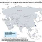 image for Pride Month Map: Countries in Asia that recognize same-sex marriage on a national level.