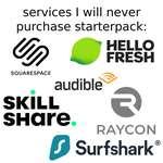 image for services I will never purchase starterpack
