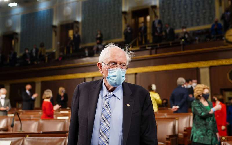 image for Bernie Sanders Reminds Americans 'Not a Single Republican Voted' for $1,400 Stimulus Checks