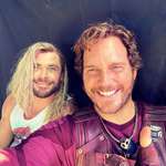 image for Chris Hemsworh and Chris Pratt on set of ‘Thor: Love and Thunder’.