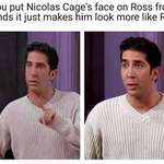 image for Thanks, I hate Nicolas Cage‘s face on Ross