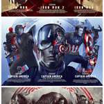 image for Today is an exciting day for me. My artwork has been officially licensed by Marvel! (Iron Man, Cap, Thor trilogy posters)